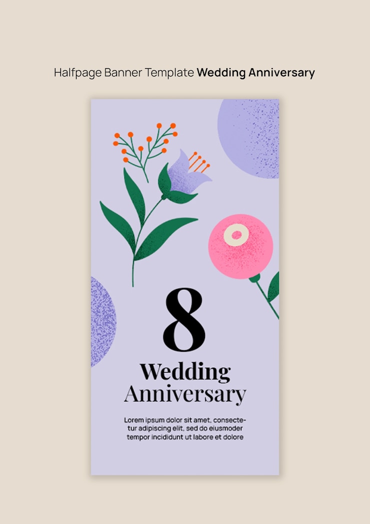 PSD gratuito modello di anniversario nuziale floreale