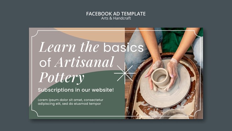 PSD gratuito modello di arte e artigianato dal design piatto