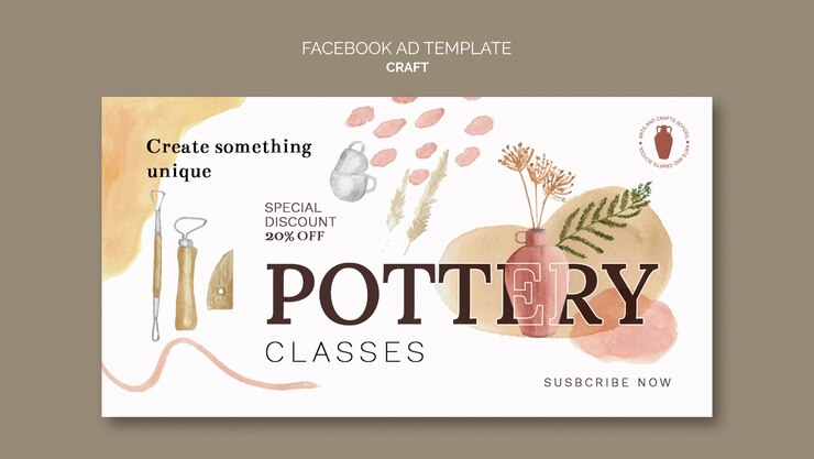 PSD gratuito modello di arte e artigianato dal design piatto