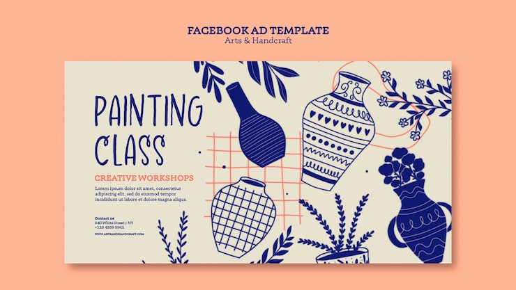 PSD gratuito modello di arte e artigianato disegnato a mano