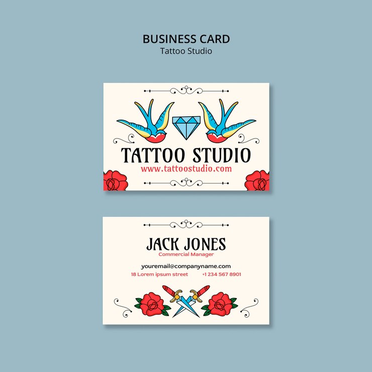 PSD gratuito modello di artista del tatuaggio