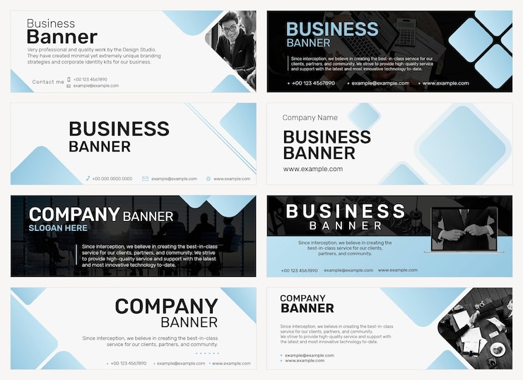 PSD gratuito modello di banner aziendale professionale psd in un set di design minimale