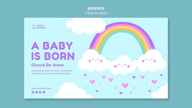 Modello di banner chuva de amor