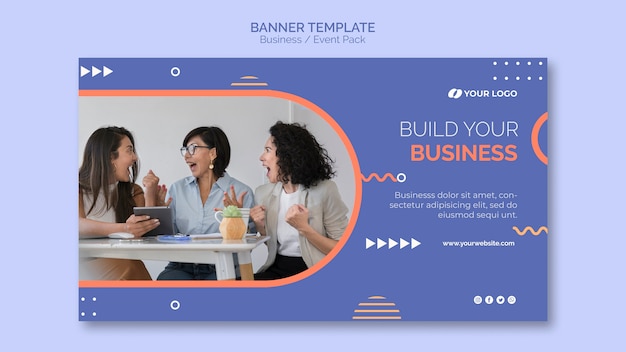 Modello di banner con tema di eventi aziendali