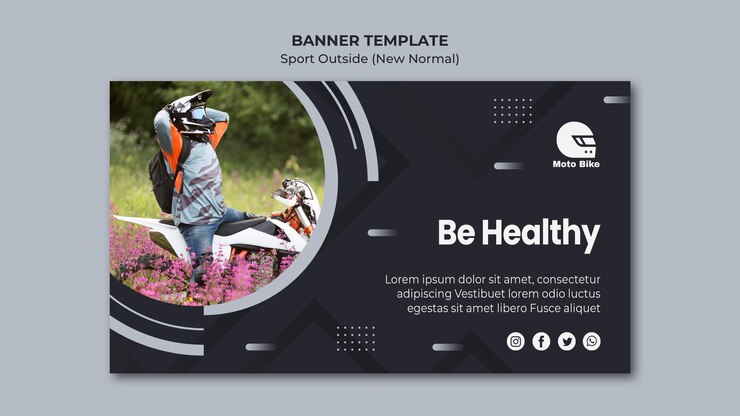 PSD gratuito modello di banner concetto sport