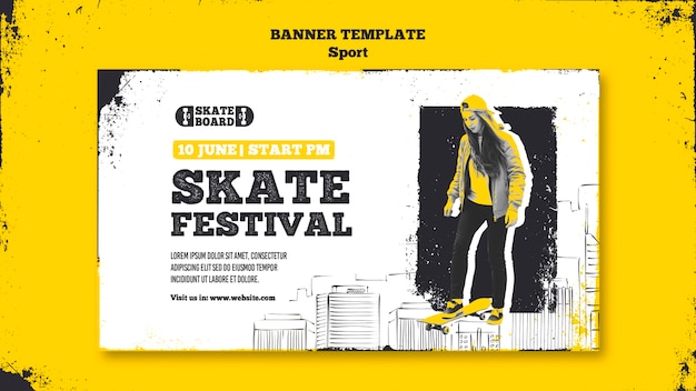 Modello di banner concetto sport