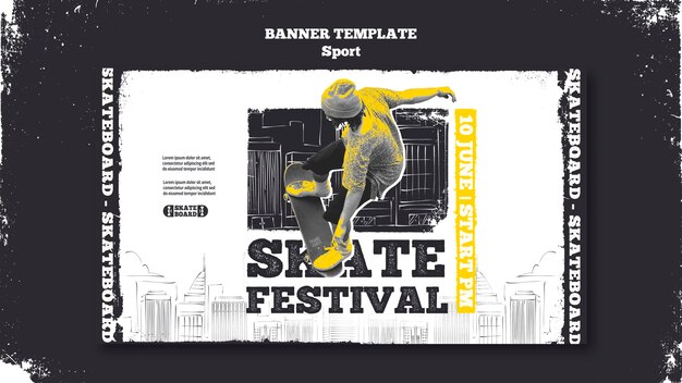 Modello di banner concetto sport
