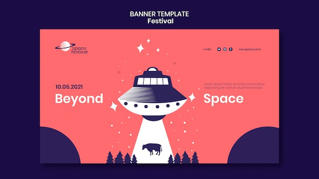 Modello di banner del festival