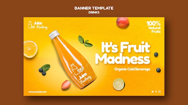 Modello di banner dell'offerta di bevande