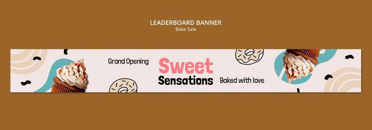 PSD gratuito modello di banner della classifica delle vendite di forno