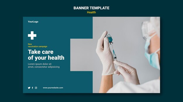 Modello di banner di assistenza sanitaria