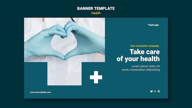 Modello di banner di assistenza sanitaria