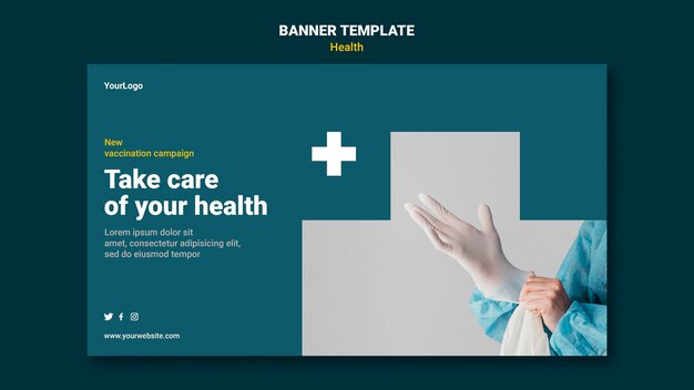 Modello di banner di assistenza sanitaria