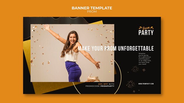 Modello di banner di ballo di laurea