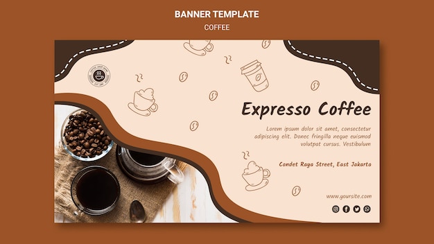 Modello di banner di caffetteria