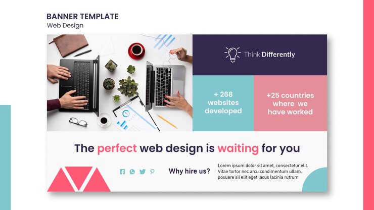 PSD gratuito modello di banner di concetto di web design