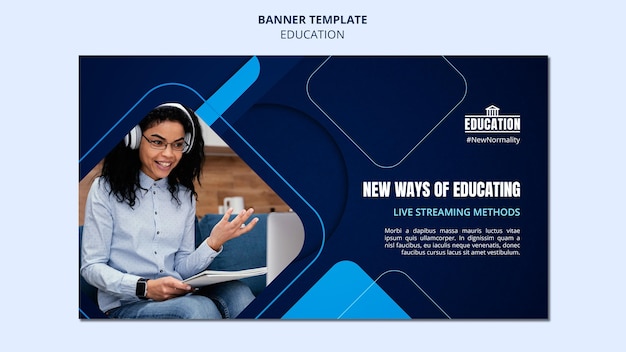 Modello di banner di educazione
