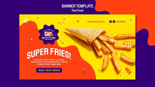 Modello di banner di fast food