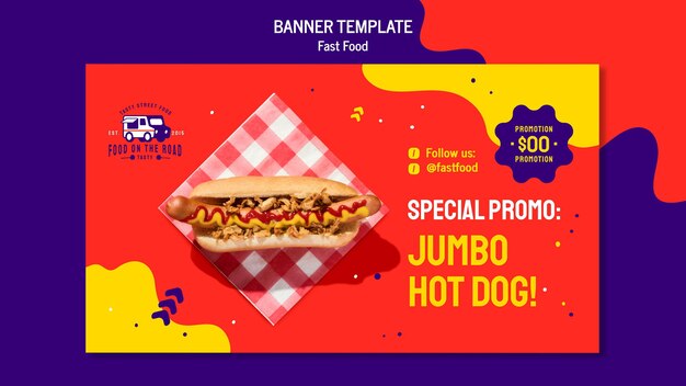 Modello di banner di fast food