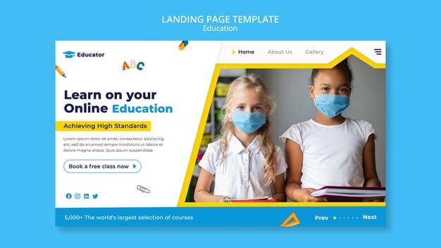 Modello di banner di formazione online