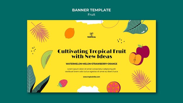 Modello di banner di frutta