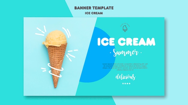 Modello di banner di gelato