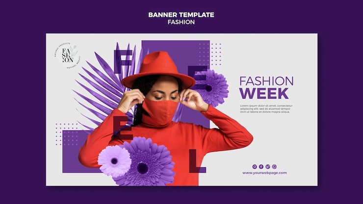 PSD gratuito modello di banner di moda