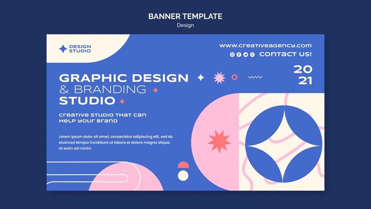 PSD gratuito modello di banner di progettazione grafica