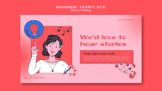 Modello di banner di storytelling