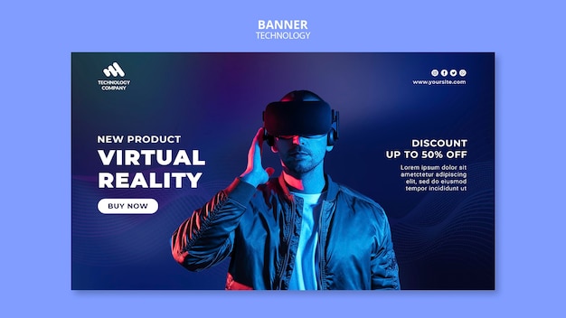 Modello di banner di tecnologia