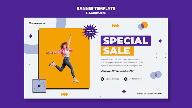 Modello di banner di vendita speciale e-commerce