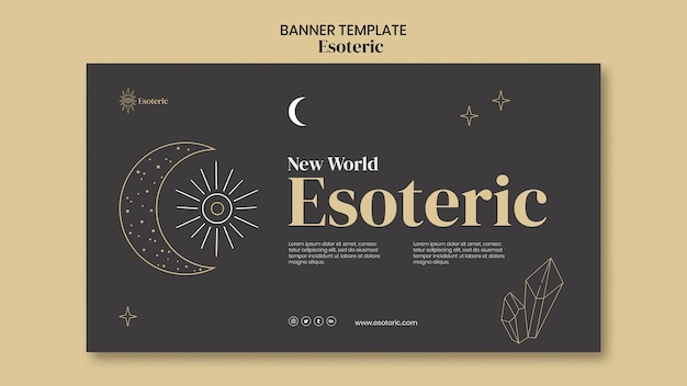 Modello di banner esoterico