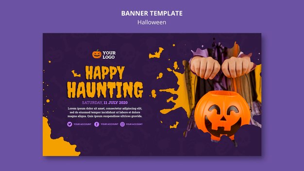 Modello di banner festa di Halloween