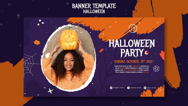 Modello di banner festa di Halloween