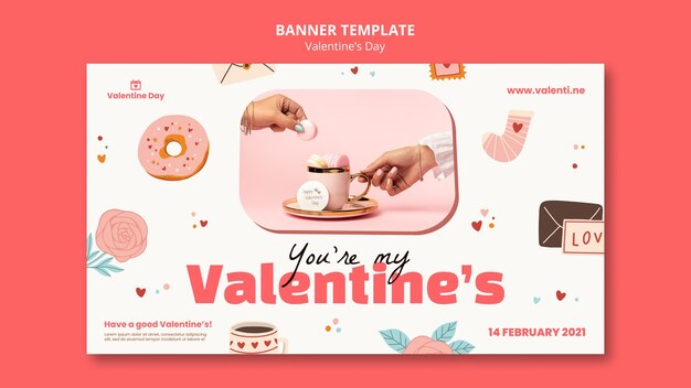 Modello di banner festa di San Valentino