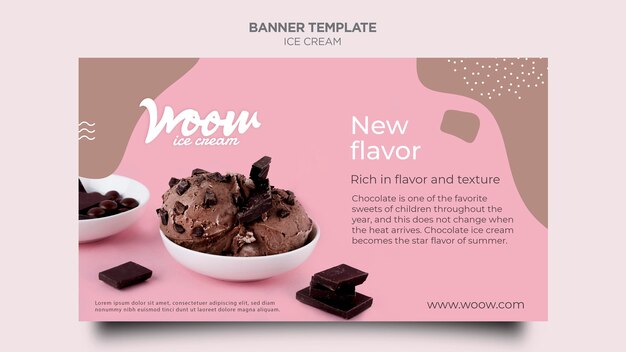 Modello di banner gelato