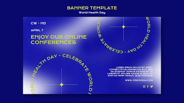 Modello di banner giornata mondiale della salute