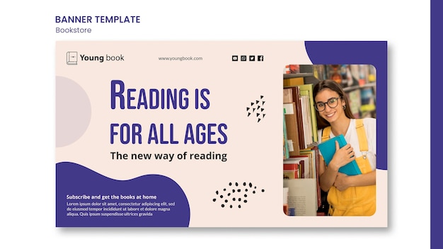 Modello di banner libreria