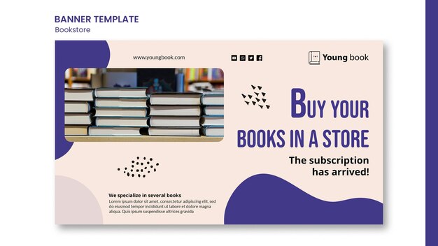 Modello di banner libreria