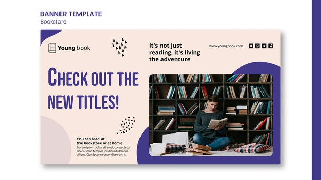 Modello di banner libreria