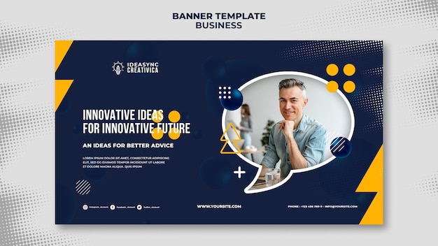 Modello di banner orizzontale per affari