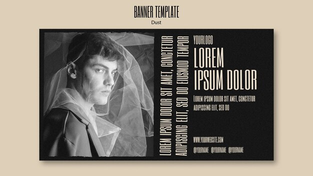 Modello di banner orizzontale per la nuova collezione di moda