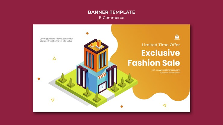 PSD gratuito modello di banner per e-commerce