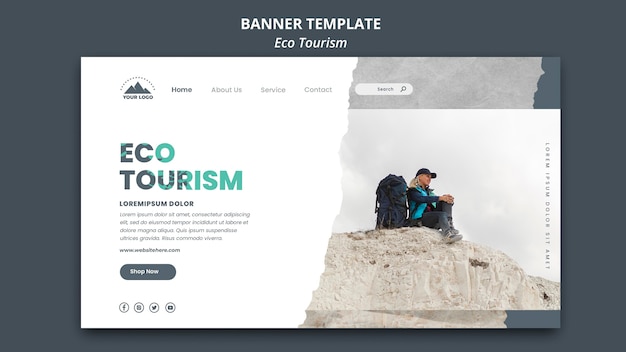Modello di banner per l'ecoturismo