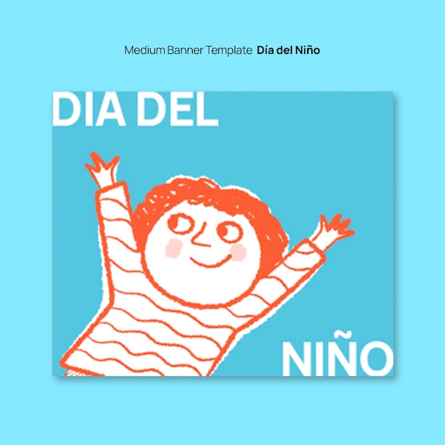 Modello di banner per la celebrazione del Dia del Nino