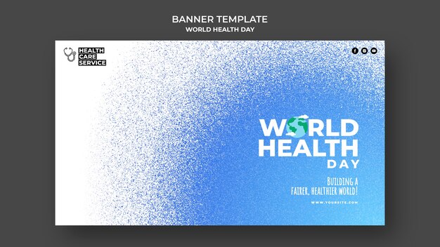 Modello di banner per la giornata mondiale della salute