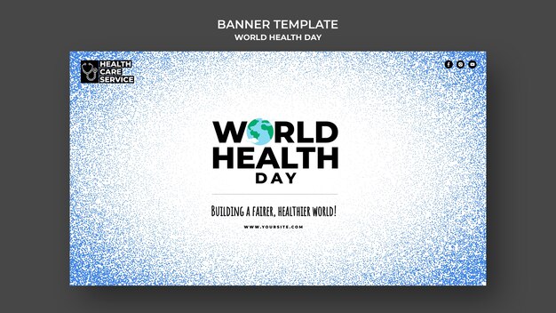 Modello di banner per la giornata mondiale della salute