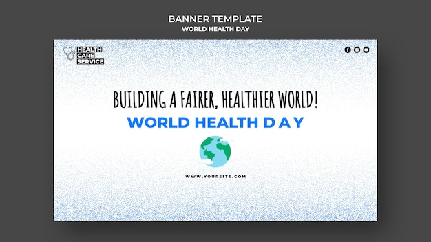 Modello di banner per la giornata mondiale della salute