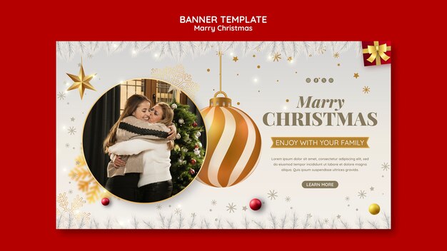 Modello di banner per le celebrazioni di Natale