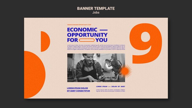 Modello di banner per opportunità di lavoro